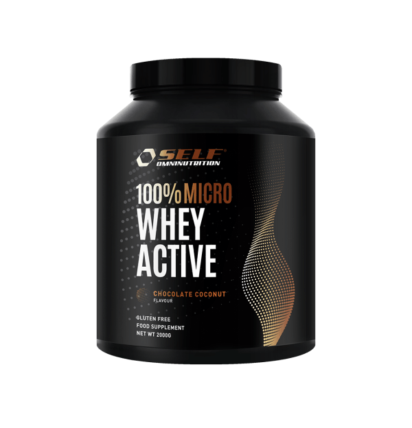 Self Omninutrition Micro Whey Active 2kg Cioccolato Cocco Chocolate Coconut Isolate in Polvere per Recupero Senza Glutine