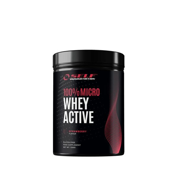 Self Omninutrition Micro Whey Active 1kg Fragola Strawberry Isolate in Polvere per Recupero Senza Glutine