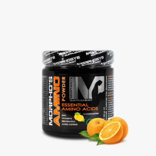 Morphosys Morpho's Amino 250g Arancia Aminoacidi Essenziali per Recupero Post-Workout con Zinco e Vitamine del Gruppo B