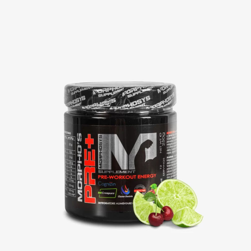 Morphosys Morpho's Pre+ 250g Ciliegia Lime Pre Workout con Creatina Creapure