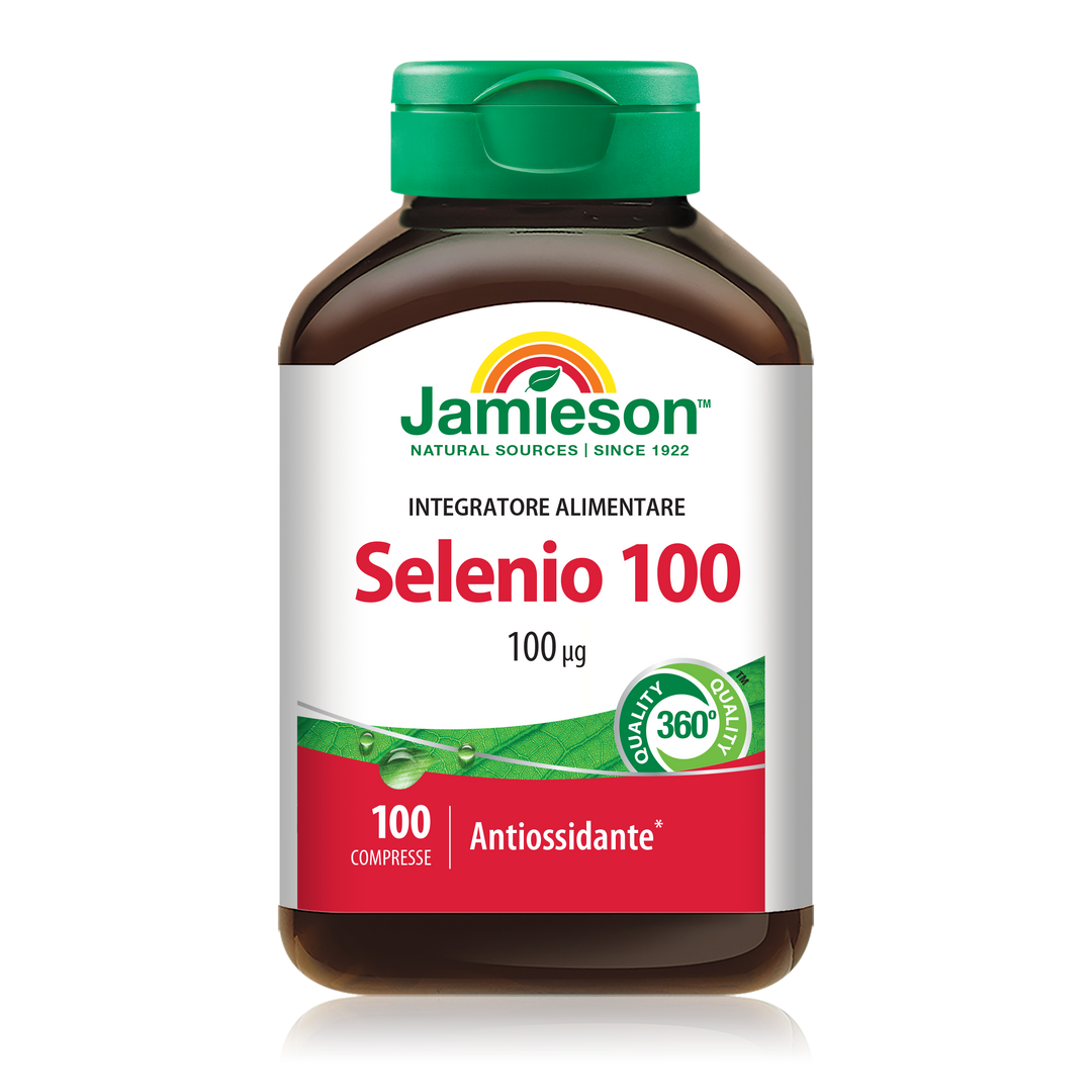 Jamieson Selenio 100 Compresse per Energia e Recupero Antiossidante Naturale