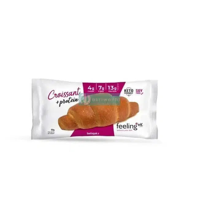 Feeling Ok Croissant Start 50g + Protein Cornetto Proteico Dolce Zero per Colazione e Snack-NutriWorld.it