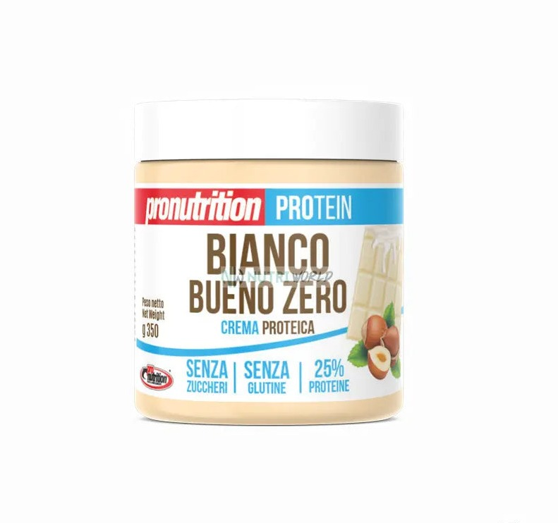 Pronutrition Crema Spalmabile Bianco Bueno Zero 350g Proteica Senza Zuccheri per Colazione o Spuntino - NutriWorld.it