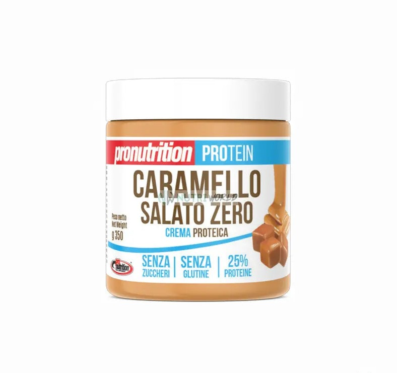 Pronutrition Crema Spalmabile Zero 350g Caramello Salato Proteica per Colazione o Spuntino Pronutrition
