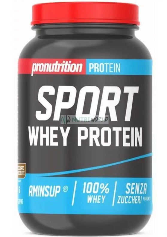 Pronutrition Sport Whey Protein 908g Doppio Cioccolato Proteine Concentrate per Massa e Recupero - NutriWorld.it