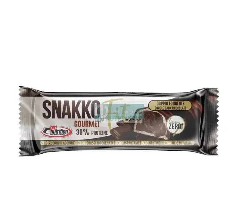 Pronutrition Snakko Fit 30g Doppio Fondente Barretta Proteica Wafer Zero Snack Keto-NutriWorld.it