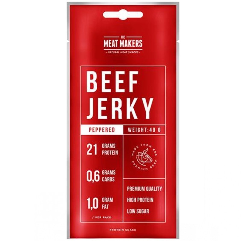 Pronutrition Beef Jerky 40 g Peppered Piccante Carne Essiccata Snack Proteici