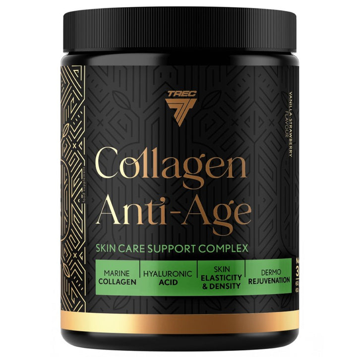 Trec Collagene Anti-Age Skin 300g Vaniglia Fragola In Polvere per Pelle Ossa e Cartilagini