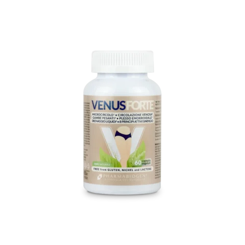 Pharmabiogen Venus Forte 60 Capsule Drenante per Gestione del Peso e Microcircolo