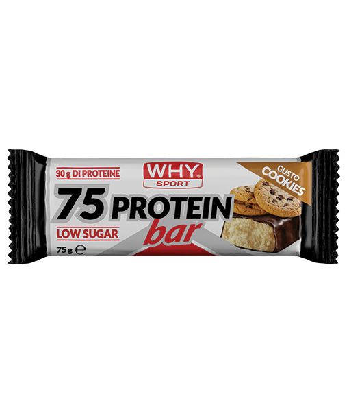 Why Sport 75 Protein Bar 75g Cookies Biscotto Barretta Proteica Ridotti Zuccheri