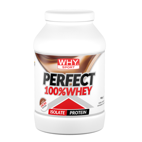 Why Sport Perfect 100% Whey 900g Cacao Proteine Isolate in Polvere per Recupero
