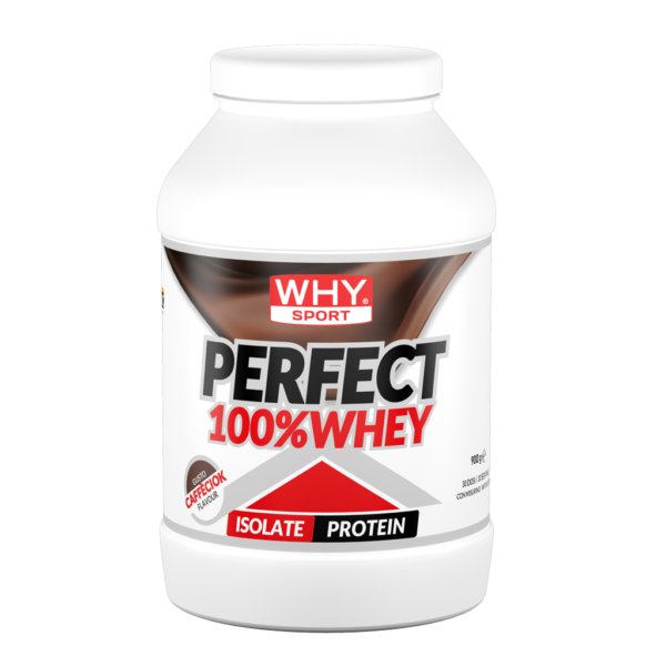 Why Sport Perfect 100% Whey 900g Caffe' Ciok Proteine Isolate in Polvere per Recupero
