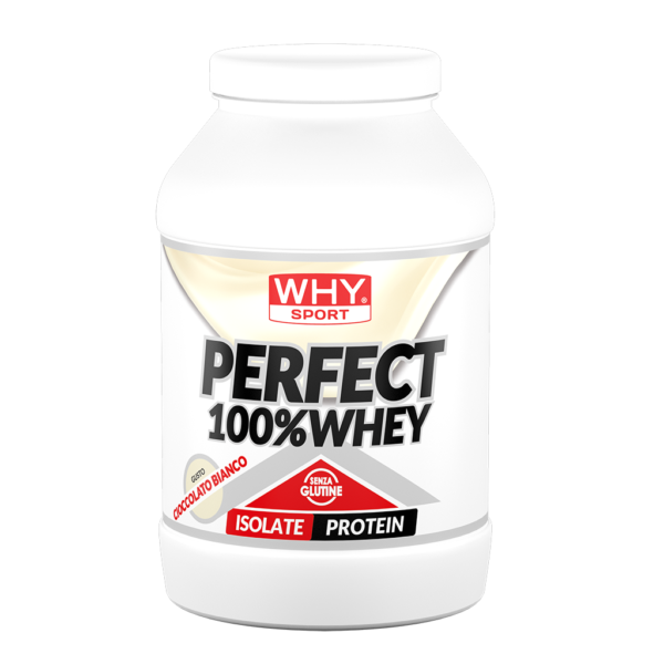 Why Sport Perfect 100% Whey 900g Cioccolato Bianco Proteine Isolate in Polvere per Recupero