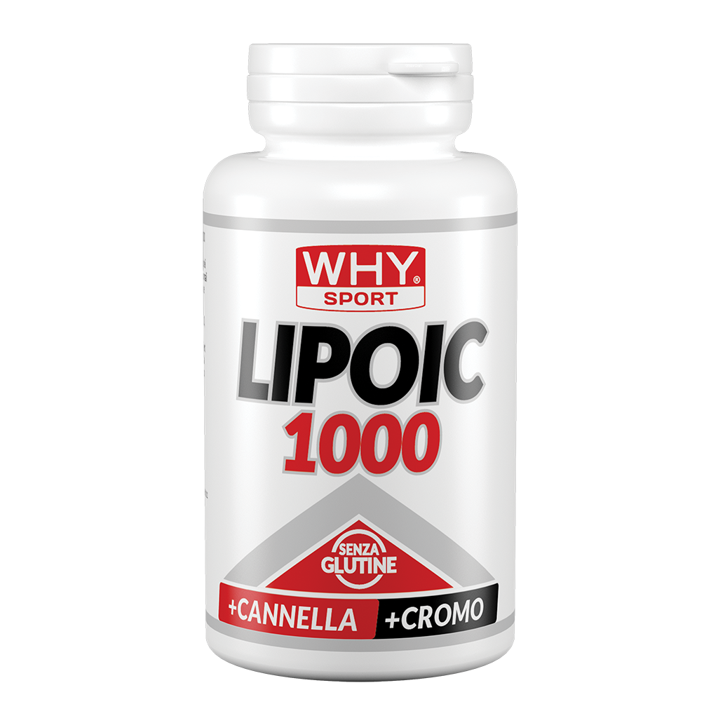 Why Sport Lipoic 1000 60 Capsule Acido Alfa-Lipoico con Cromo e Cannella per Gestione del Peso