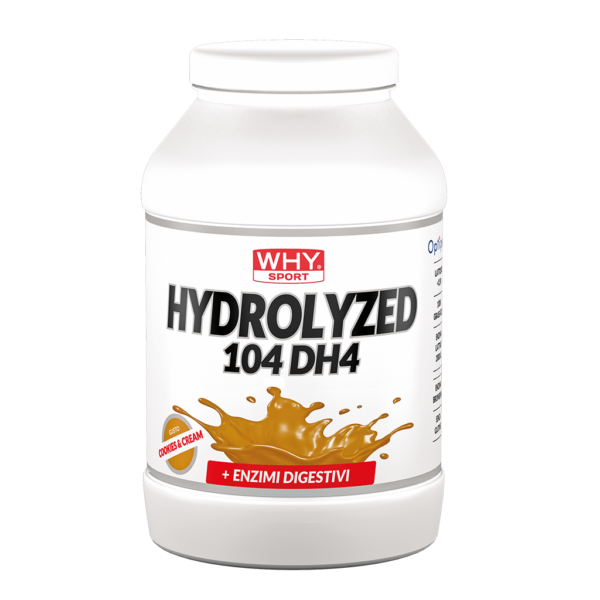 Why Sport Hydrolyzed 104 Dh4 900 g Cookies e Cream Proteine in Polvere Idrolizzate