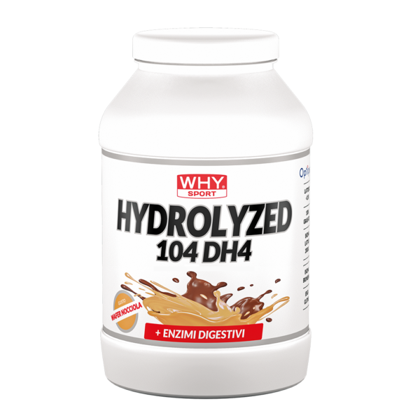 Why Sport Hydrolyzed 104 Dh4 900 g Wafer Nocciola Proteine in Polvere Idrolizzate