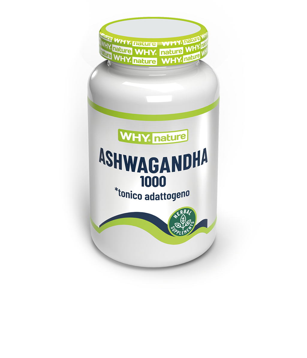 Why Nature Ashwagandha 1000 60 Compresse Tonico Adattogeno per Energie Concentrazione e Difese Naturali