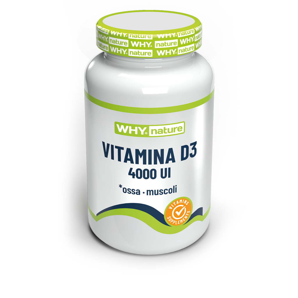 Why Nature Vitamina D 3 4000 UI 150 Compresse per Ossa e Muscoli