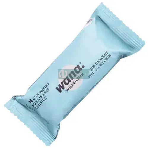 Wana Waffand' Cream 43g Dark Chocolate Coconut Cocco Fondente Barretta Proteica Wafer Zero Snack Keto-NutriWorld.it