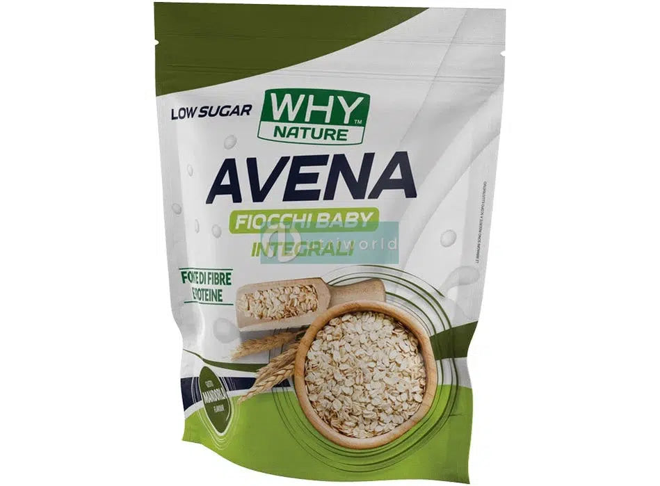 Why Nature Avena Fiocchi Baby 1 kg Mandorla Integrali Ridotti Zuccheri-NutriWorld.it