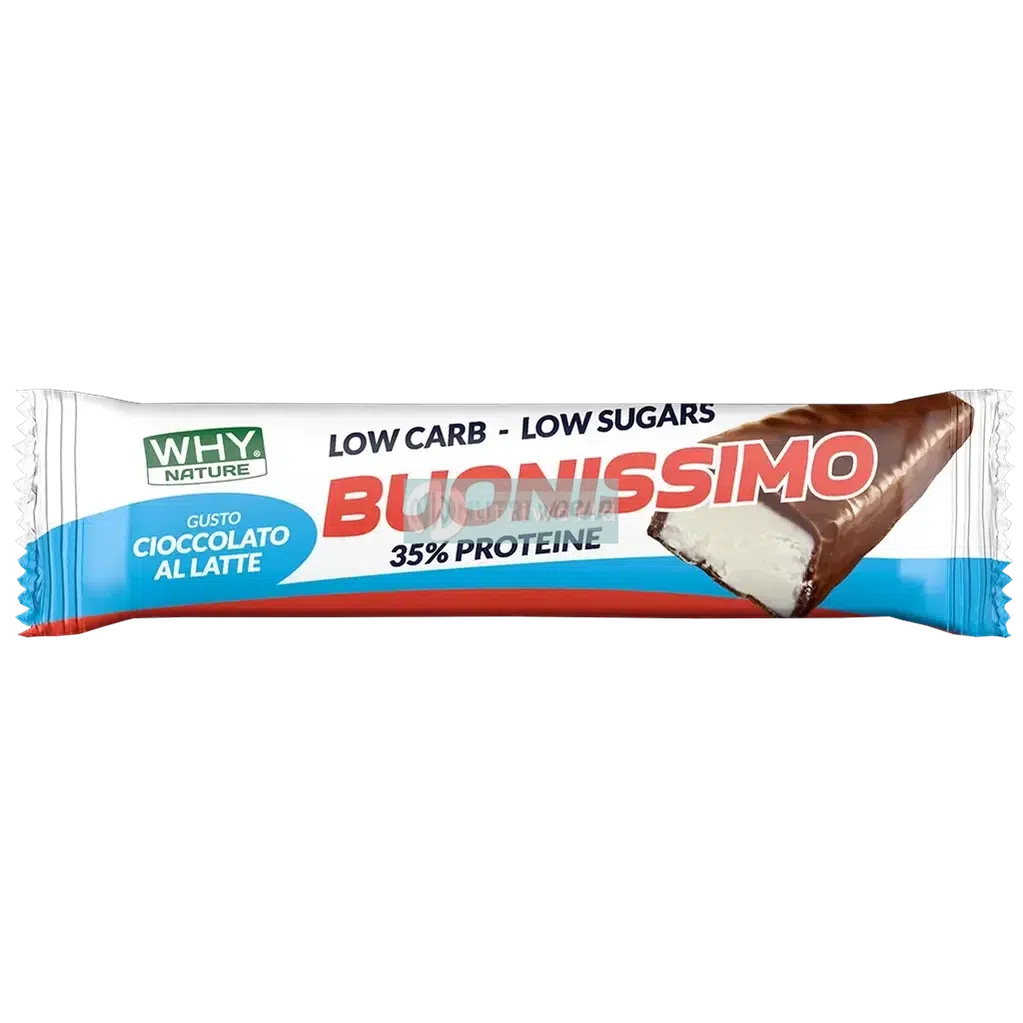 Why Nature Buonissimo 30g Cioccolato al Latte Barretta tipo Kinder Proteica Zero-NutriWorld.it