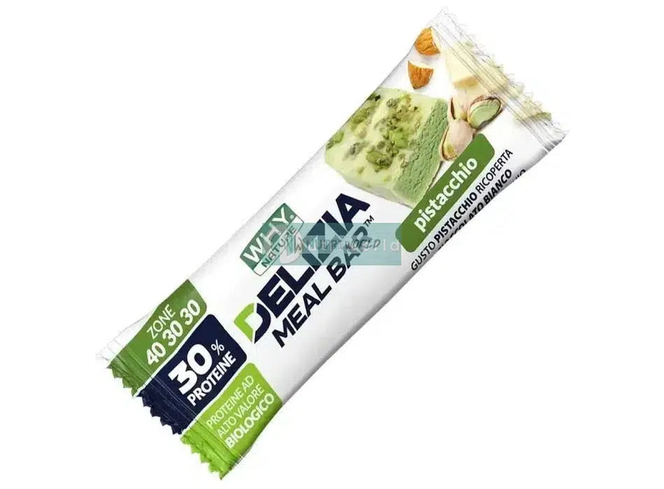 Why Nature Delizia Meal Bar 50 g Pistacchio Barretta Proteica Sostitutivo Pasto per Diete a Zona-NutriWorld.it
