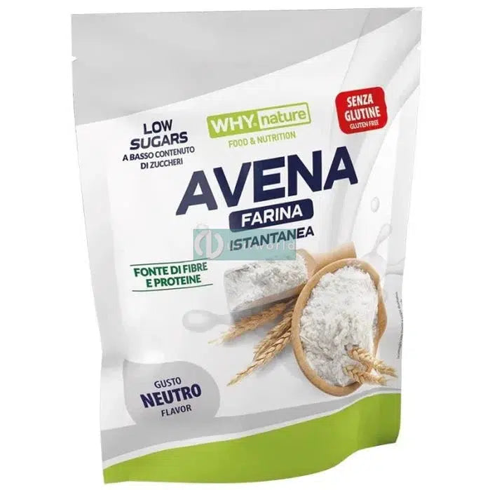 Why Nature Farina D'avena Istantanea 1 Kg Neutro Ricca di Fibre e Proteine Senza Zuccheri-NutriWorld.it