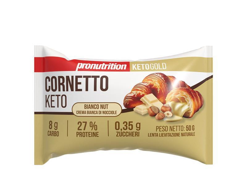 Pronutrition Cornetto Keto 50g Bianco Nut per Colazione Zero