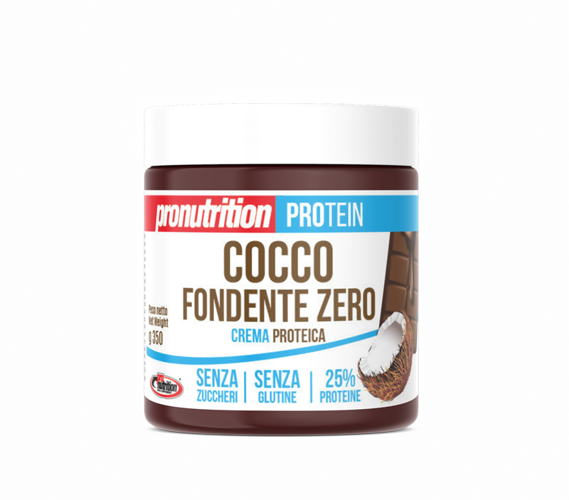 Pronutrition Crema Spalmabile Fondente Cocco Zero 350g Proteica Senza Zuccheri per Colazione e Spuntino