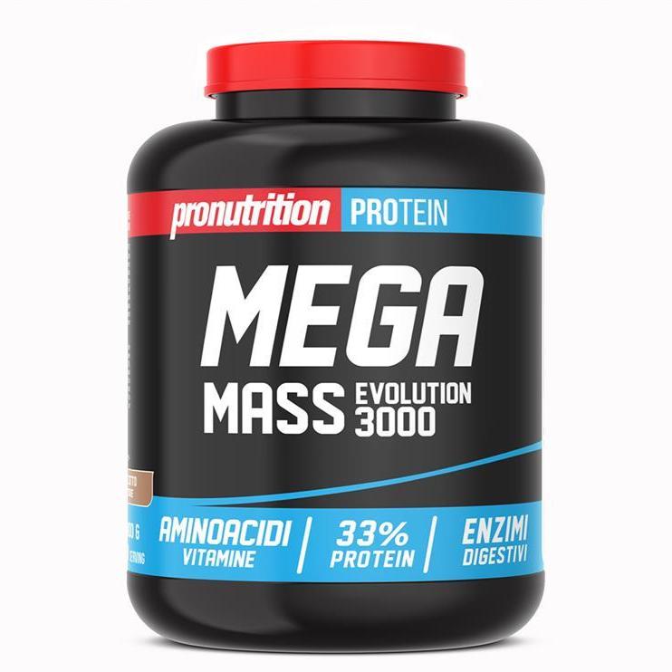 Pronutrition Megamass Evolution 3000 2kg Biscotto Gainer in Polvere