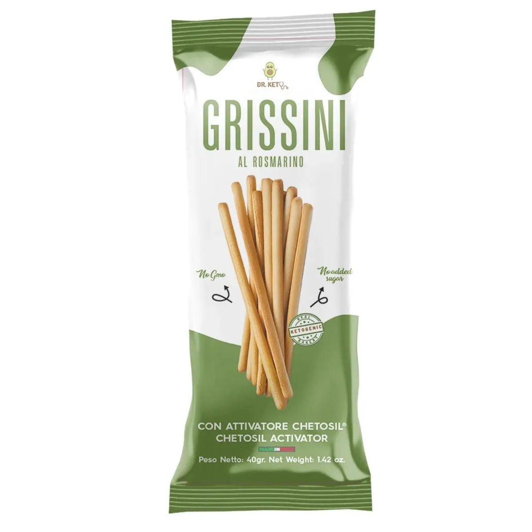 Dr Keto Grissini 40g Rosmarino Grissini senza zuccheri per Snack Keto