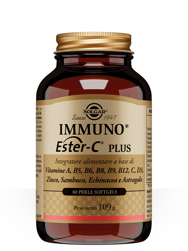 Solgar Immuno Ester-C Plus 60 Softgels per Sistema Immunitario e Metabolismo Energetico