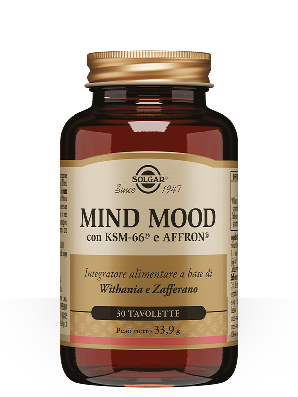 Solgar Mind Mood 30 Capsule Ashwagandha per Energie Concentrazione e Difese Naturali