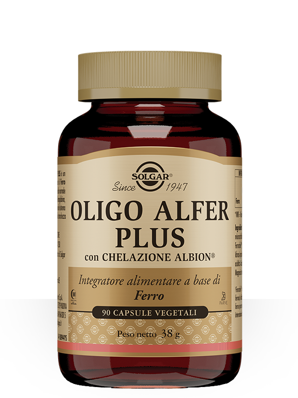Solgar Oligo Alfer Plus 90 Capsule Vegetali a base di Ferro per Benessere Generale