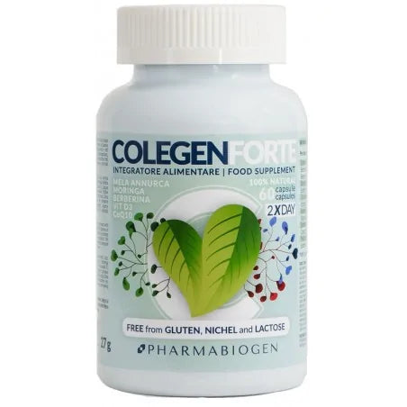Pharmabiogen Colegen Forte 60 Capsule per Gestione del Peso e Microcircolo con Vitamina D3 e CoQ10