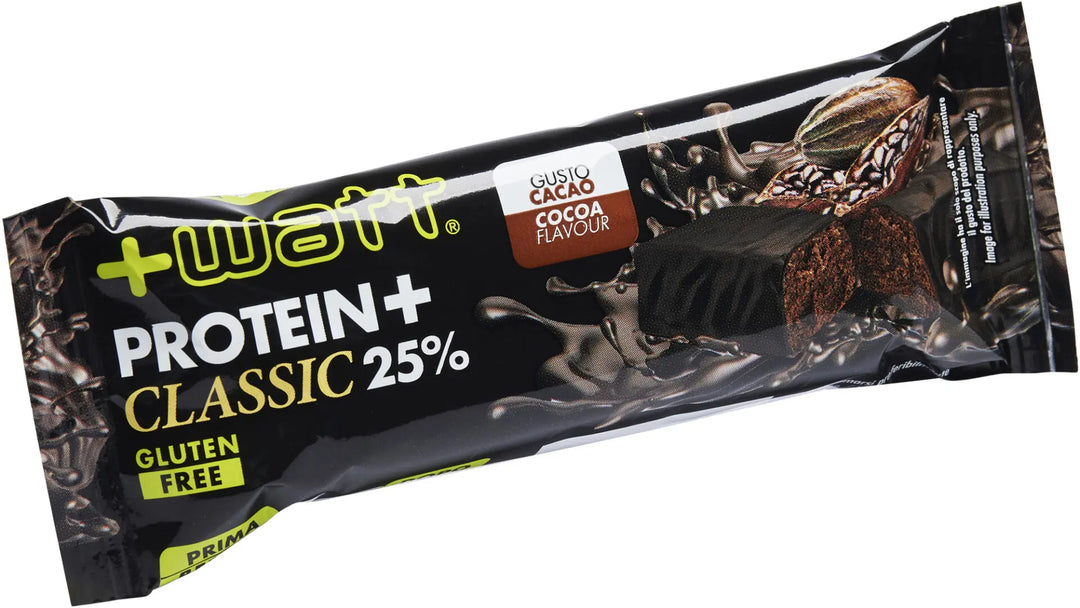 +Watt Protein+ Classic 40g Cacao Ricoperta Cioccolato Fondente Barretta Proteica per Snack
