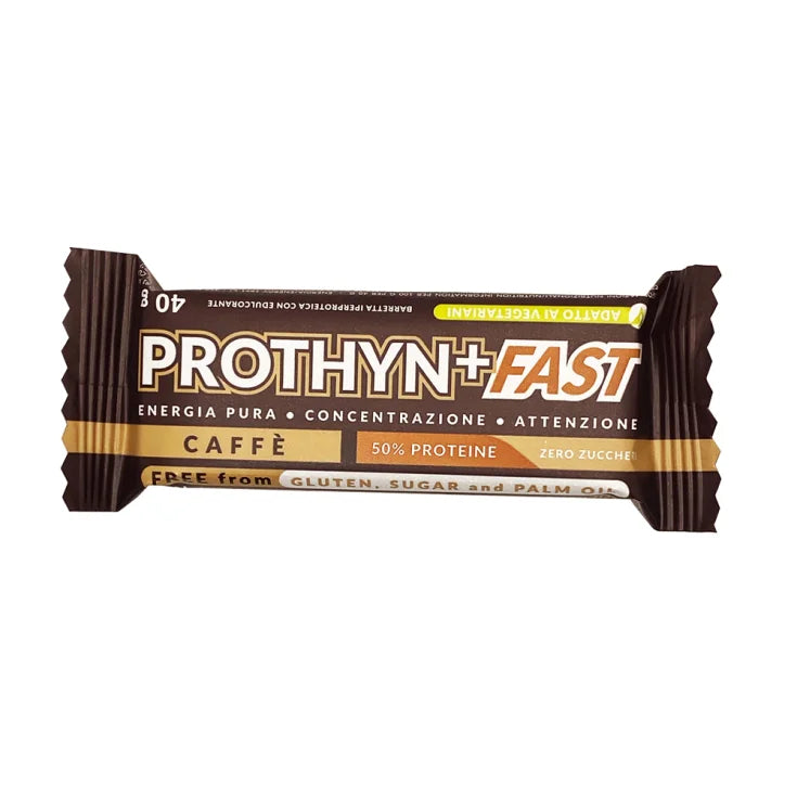 Pharmabiogen Prothyn + Fast 40g Caffe Barretta Iperproteica Zero Zuccheri con Glutammina Vit. D3 e Taurina
