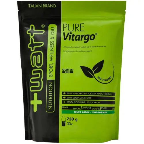 +Watt Pure Vitargo 750g Carboidrati per Energia Resistenza e Recupero