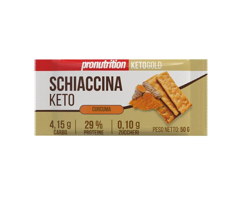 Pronutrition Schiaccina Keto Croccante 50g Curcuma per Snack Keto