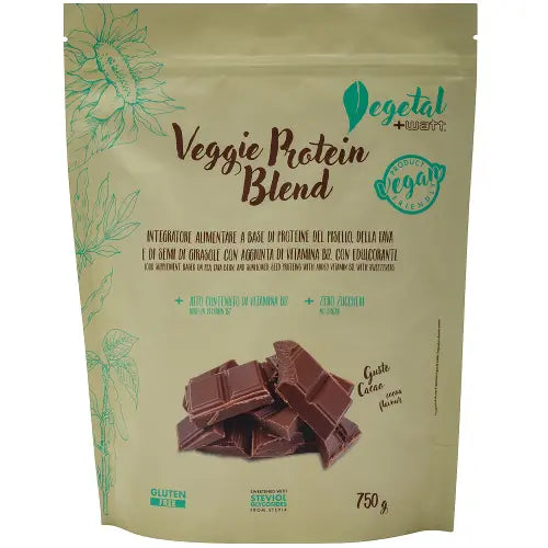 +Watt Veggie Protein Blend 750g Cacao Proteine Vegetali con vitamina B12