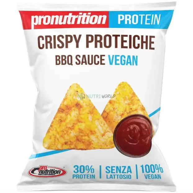 Pronutrition Protein Crispy 60g Barbeque Sauce Vegan Proteiche Patatine con Ridotti Zuccheri e Grassi Senza Glutine e Lattosio - NutriWorld.it