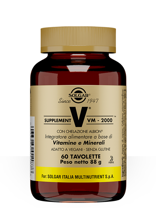 Solgar Supplement VM 2000 30 Capsule a base di Vitamine e Minerali per Benessere Generale