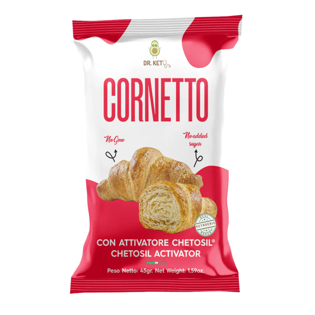 Dr Keto Cornetto 45g Cornetto Dolce per Colazione e Snack Keto