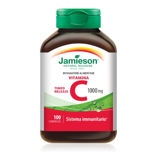 Jamieson Vitamina C 1000 100 Compresse Lento Rilascio per Energia e Difese Naturali Jamieson