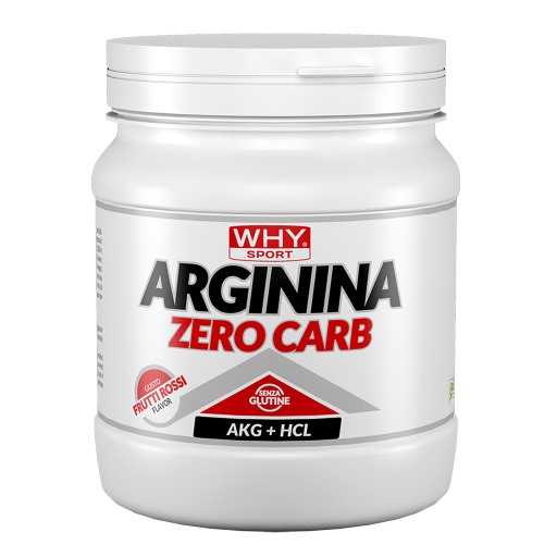 Why Sport Arginina Zero Carb 220g Frutti Rossi Arginina in polvere per Energia e Pre-Workout