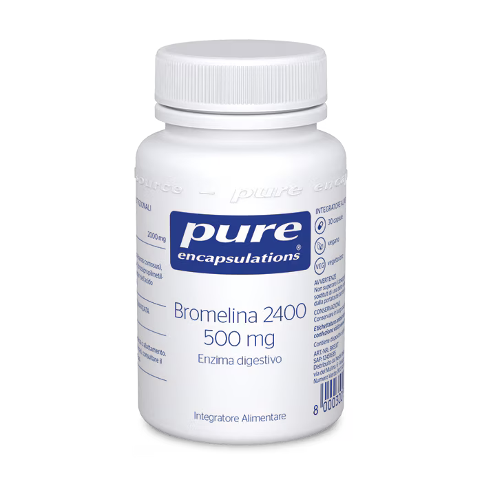 Purencap Bromelina 2400 500mg 30 Capsule per Gestione del Peso e Microcircolo