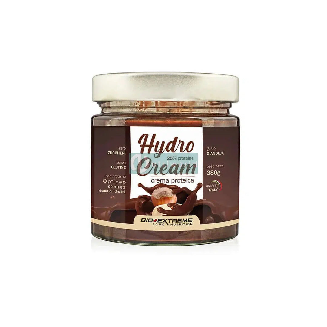 Bio Extreme Hydro Cream 25% 380 g Gianduia Crema Spalmabile Proteica Idrolizzata Senza Zuccheri-NutriWorld.it