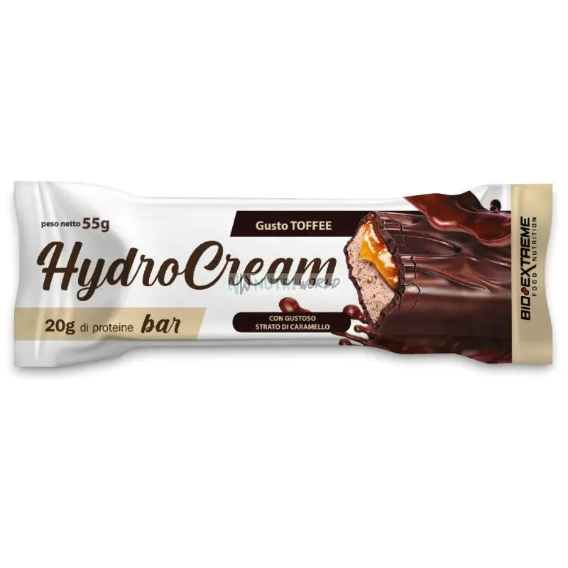 Bio Extreme Hydro Cream Bar 55 g Caramello Barretta Idrolizzata per Snack e Spuntino