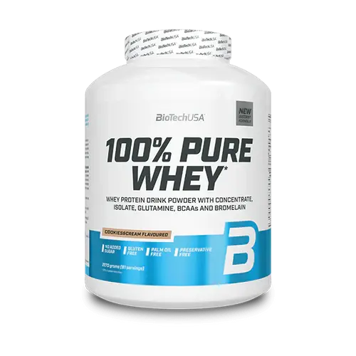Biotech Usa 100% Pure Whey 2270 g Biscotto Cookies Biscuit 2.27kg Concentrate in Polvere