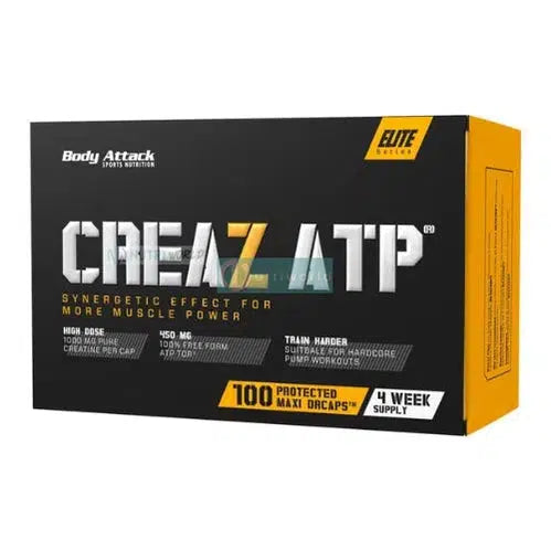 Body Attack CreaZ Atp 100 Capsule 1000 mg Creatina Anidra per Energia Massa e Recupero-NutriWorld.it